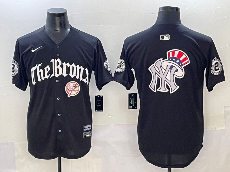 Men 2025 New York Yankees Blank Black Five generations Joint Name Nike MLB Jersey style 18